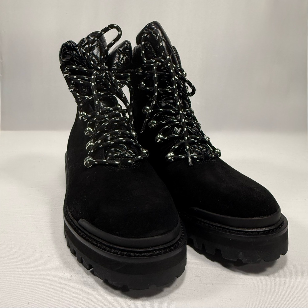Combat Hiking‎ Marc Fisher MLINNIE Black NWOB Suede Puffer Boots 10